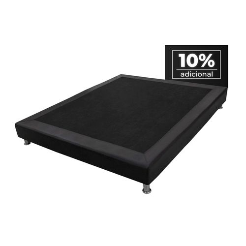 Base Cama Acacia Romance Relax Tela Vinílica Madera Inmunizada