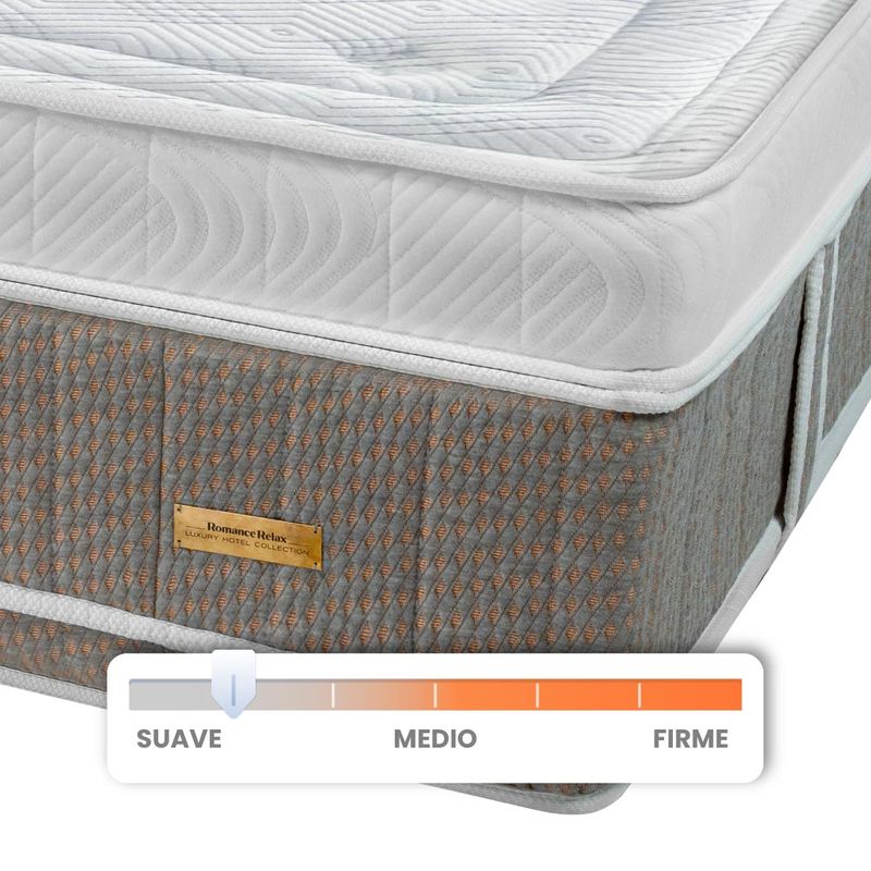 combo romance relax emperador elite advance hycare doble + almohada ultra confort S