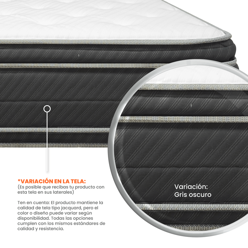 colchon pedic casata premium sencillo + agua de linos