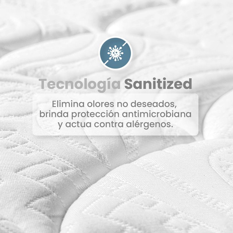 colchon pedic casata premium sencillo + agua de linos