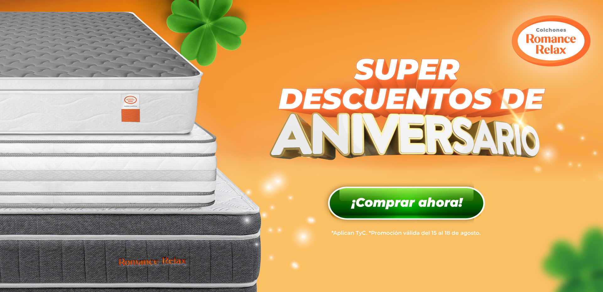 super descuentos colchones romance relax